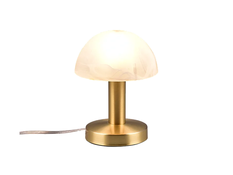 Lampada da tavolo, metallo, ottone satinato, 15x21x15 cm, Fynn Ii