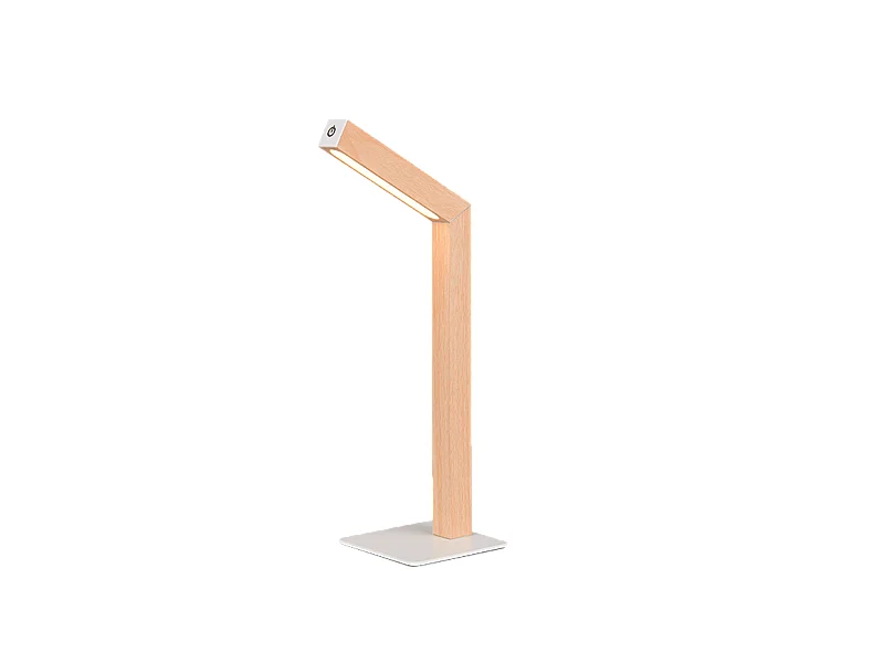 Lampada da tavolo LED, MDF, naturale, 11x37,5x14,5 cm, Skip