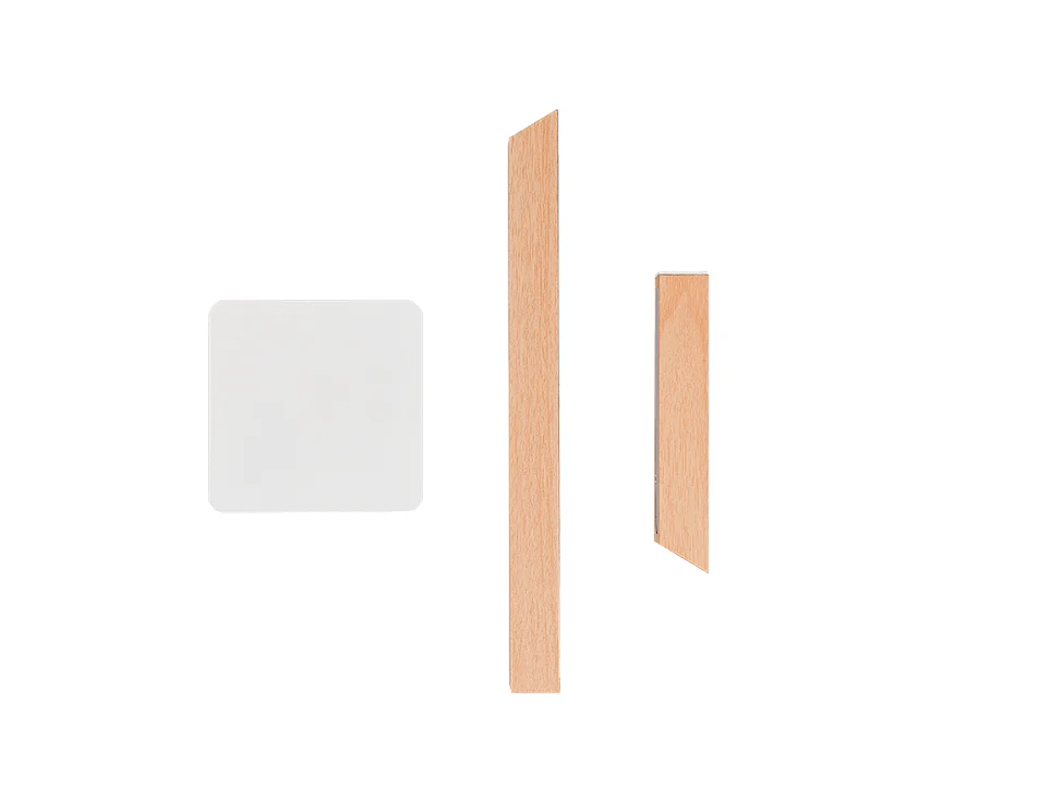 Lampada da tavolo LED, MDF, naturale, 11x37,5x14,5 cm, Skip