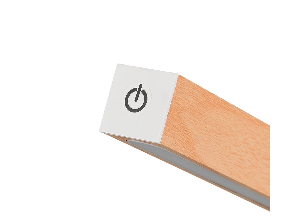 Lampada da tavolo LED, MDF, naturale, 11x37,5x14,5 cm, Skip