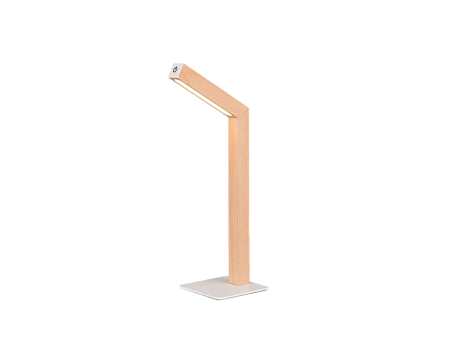 Lampada da tavolo LED, MDF, naturale, 11x37,5x14,5 cm, Skip