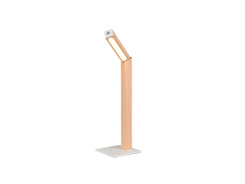 Lampada da tavolo LED, MDF, naturale, 11x37,5x14,5 cm, Skip