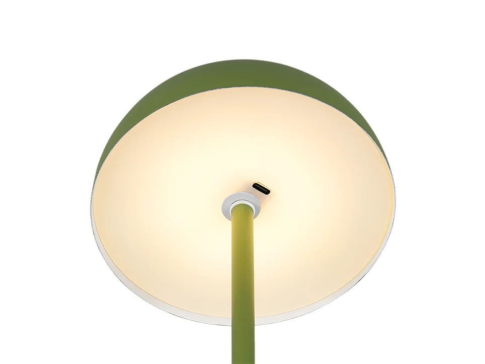 Lampada da tavolo LED, metallo, verde, 13x21x13 cm, Munoz