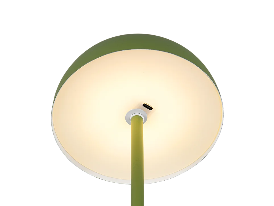 Lampada da tavolo LED, metallo, verde, 13x21x13 cm, Munoz