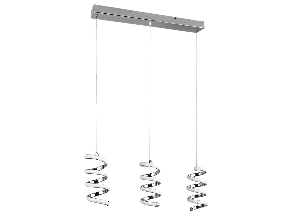 Lampada a sospensione LED 3 luci, metallo, cromo, 70x150x13,5 cm, Laola