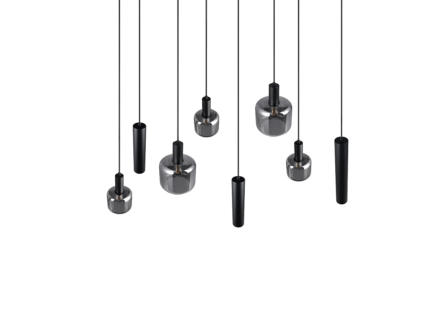 Hanglamp MATARO - 0x0x150 cm - Zwart
