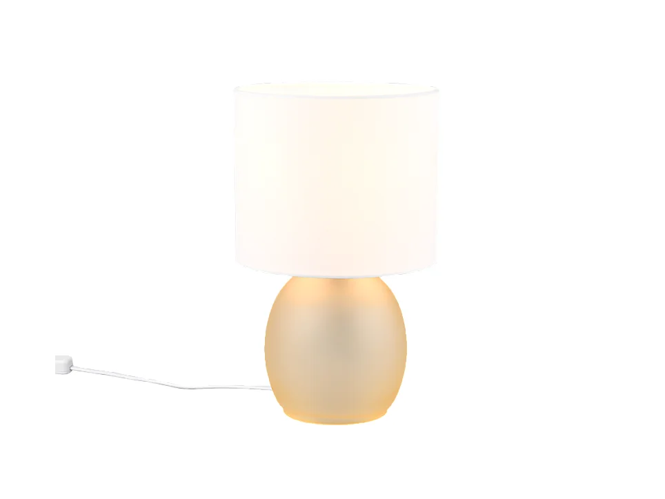 Lampada da tavolo, vetro, ambra, 18x29x18 cm, Vela