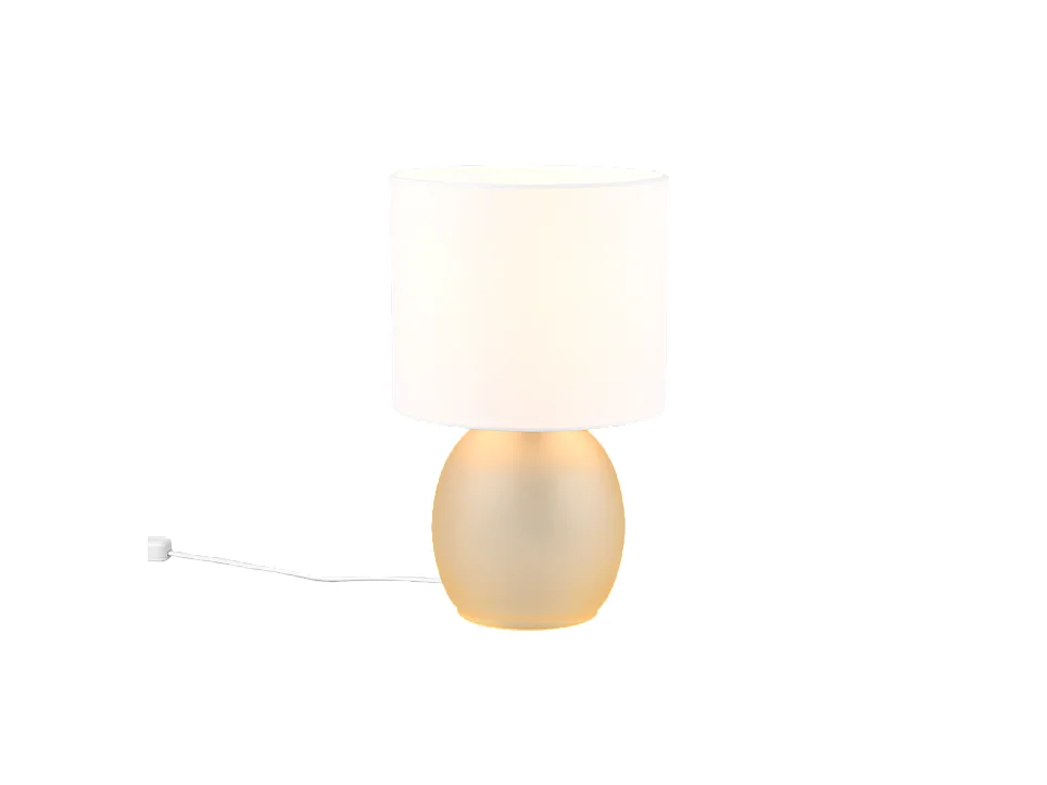 Lampada da tavolo, vetro, ambra, 18x29x18 cm, Vela