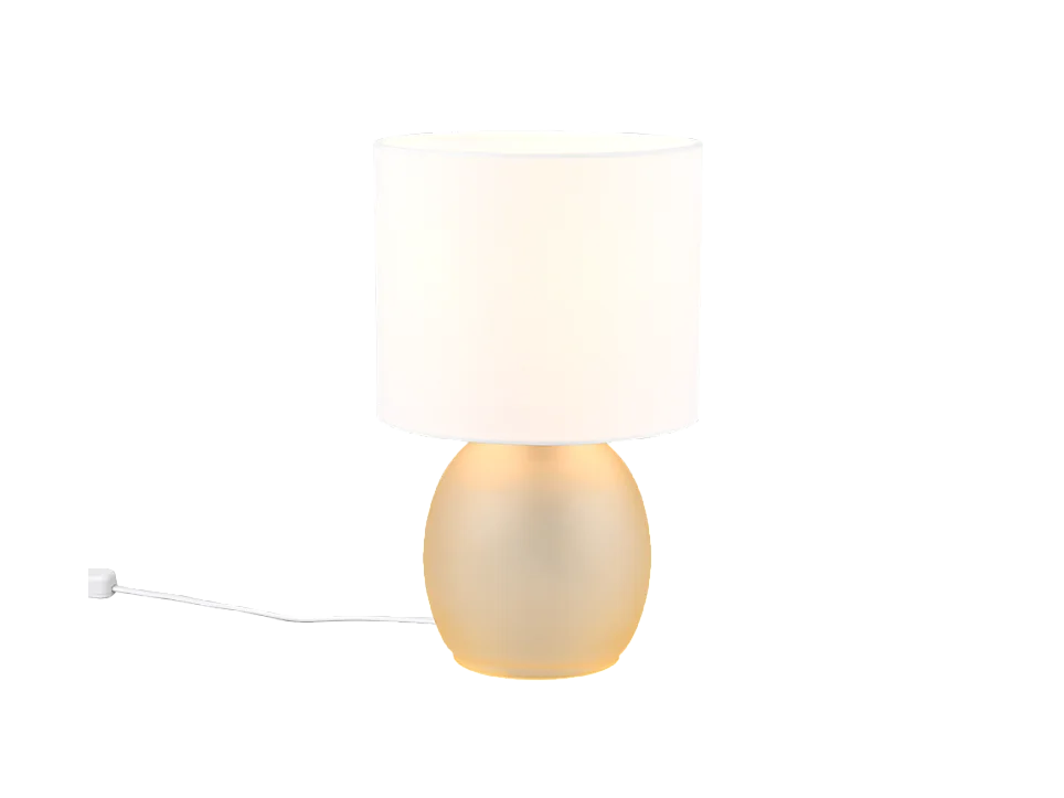 Lampada da tavolo, vetro, ambra, 18x29x18 cm, Vela