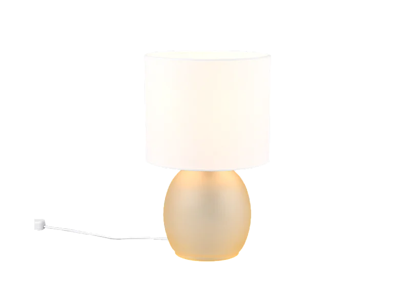 Lampada da tavolo, vetro, ambra, 18x29x18 cm, Vela