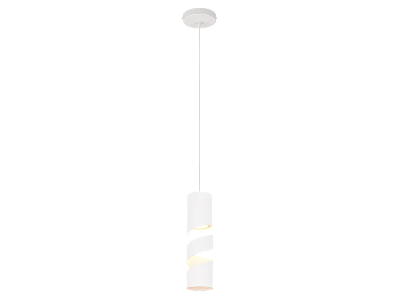 Lampada a sospensione, metallo, bianco opaco, 12x150x12 cm, Stream