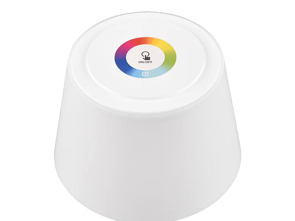 Lampada da tavolo da esterno LED, plastica, bianco opaco, 13x30x13 cm, Sanchez