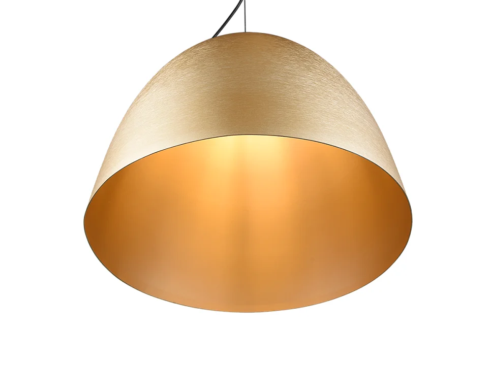 Lampada a sospensione, alluminio, ottone satinato, 40x150x40 cm, Tilda