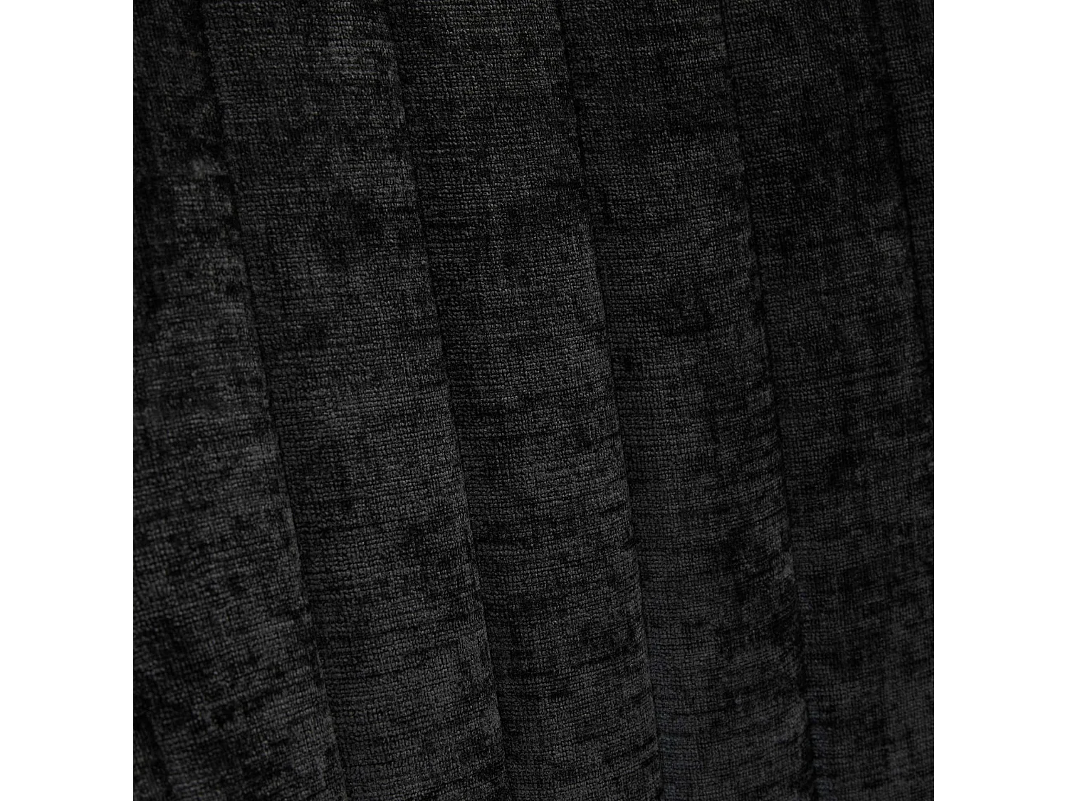 Lot de 2 chaises noir avec pieds dorés, chenille floquée en rayonne