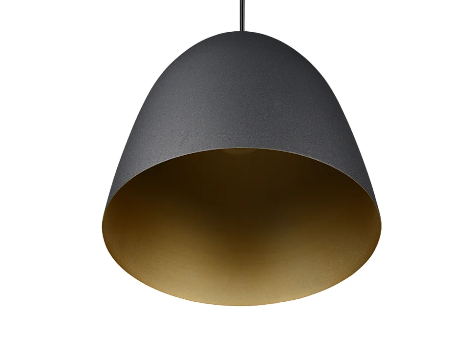 Lampada a sospensione, metallo, oro nero, 25x150x25 cm, Tilda