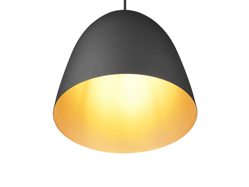 Lampada a sospensione, metallo, oro nero, 25x150x25 cm, Tilda