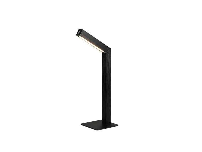 Lampada da tavolo LED, MDF, nero opaco, 11x37,5x14,5 cm, Skip