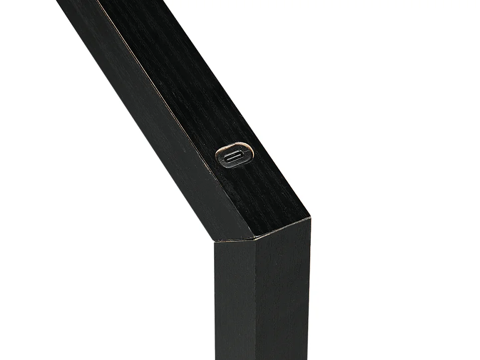 Lampada da tavolo LED, MDF, nero opaco, 11x37,5x14,5 cm, Skip