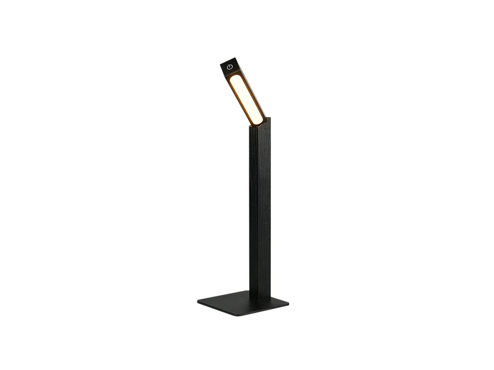 Lampada da tavolo LED, MDF, nero opaco, 11x37,5x14,5 cm, Skip