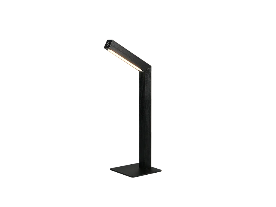 Lampada da tavolo LED, MDF, nero opaco, 11x37,5x14,5 cm, Skip