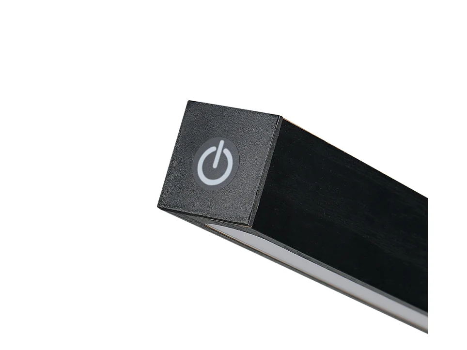 Lampada da tavolo LED, MDF, nero opaco, 11x37,5x14,5 cm, Skip