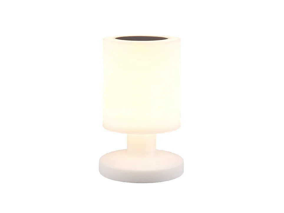 Lampada da tavolo LED, plastica, bianco, 13x20,5x13 cm, Silva