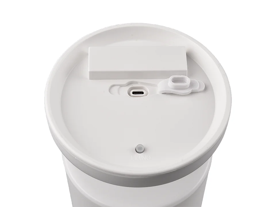 Lampada da tavolo LED, plastica, bianco, 13x20,5x13 cm, Silva