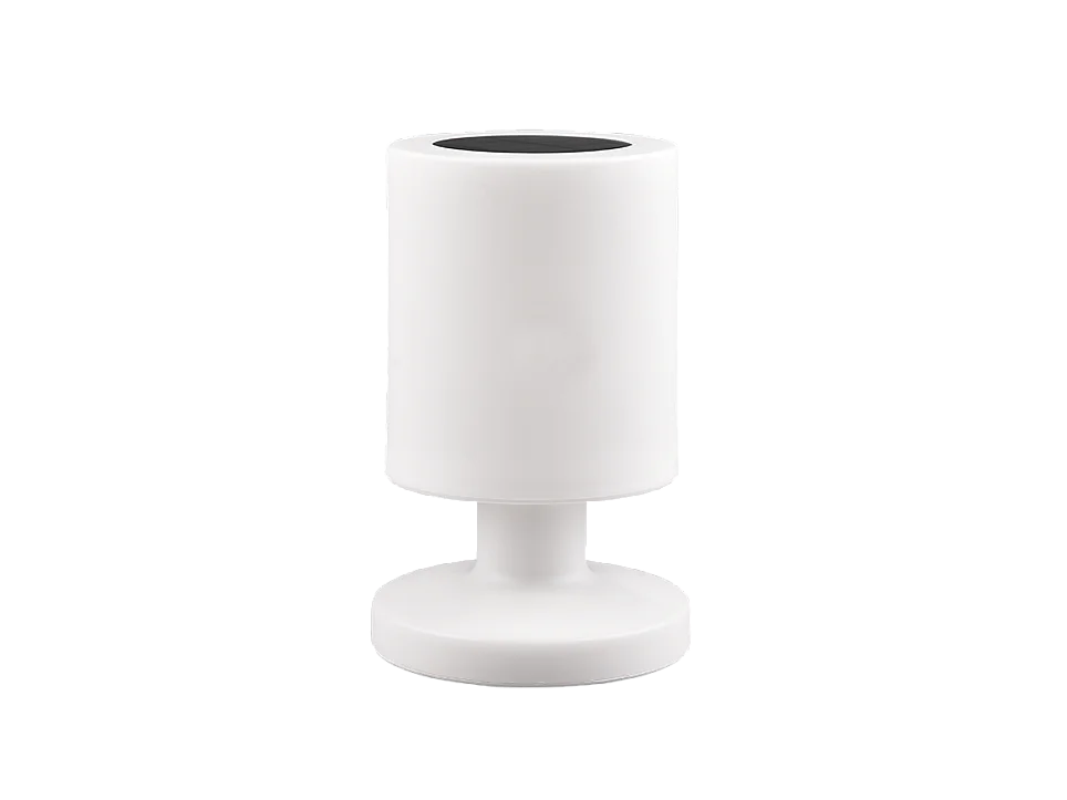 Lampada da tavolo LED, plastica, bianco, 13x20,5x13 cm, Silva