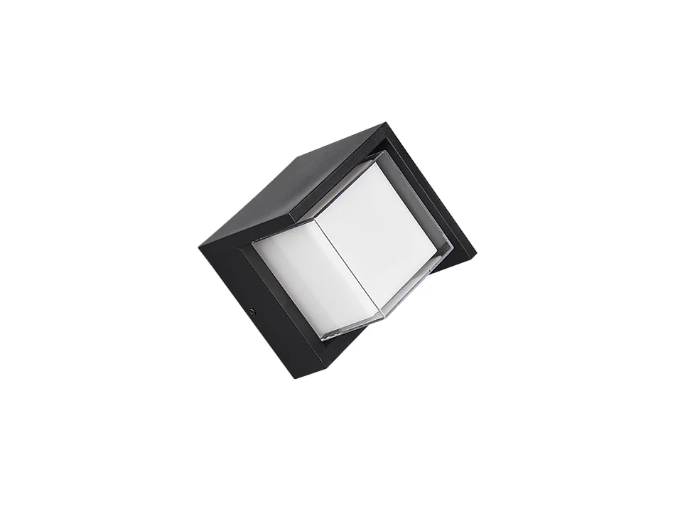 Applique da esterno LED, plastica, nero opaco, 15x15x10 cm, Puno