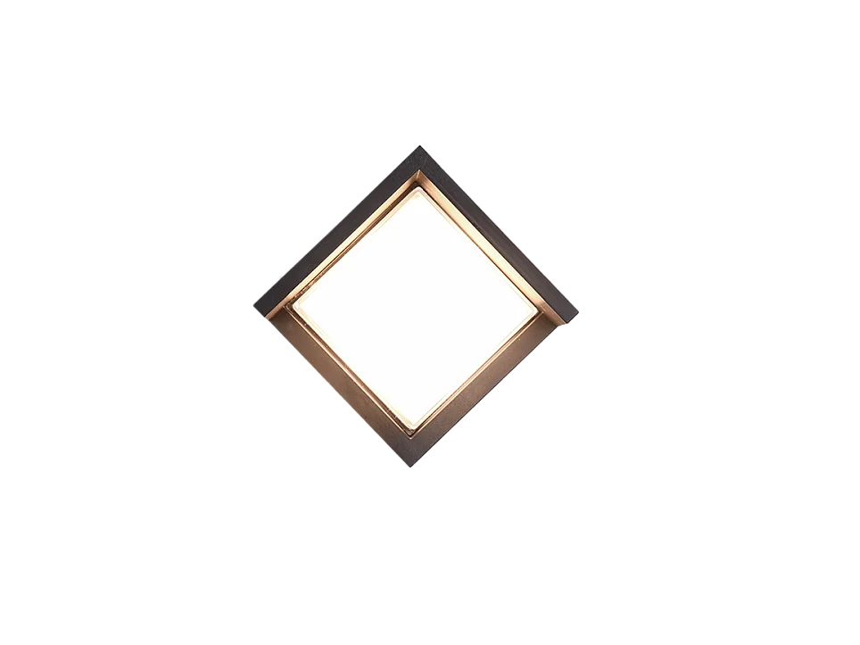 Applique da esterno LED, plastica, nero opaco, 15x15x10 cm, Puno