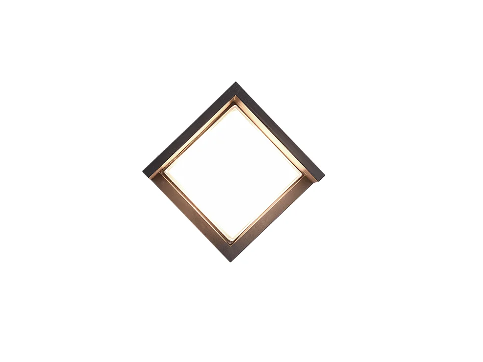 Applique da esterno LED, plastica, nero opaco, 15x15x10 cm, Puno