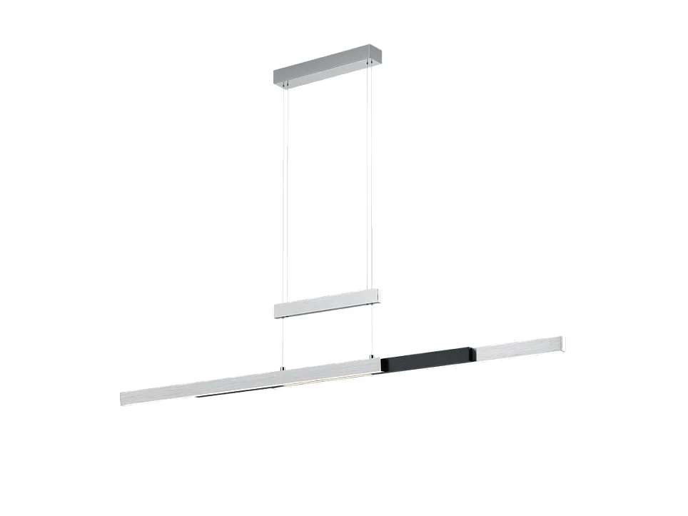 Lampada a sospensione LED, metallo, alluminio, 150,5x150x6 cm, Trajan