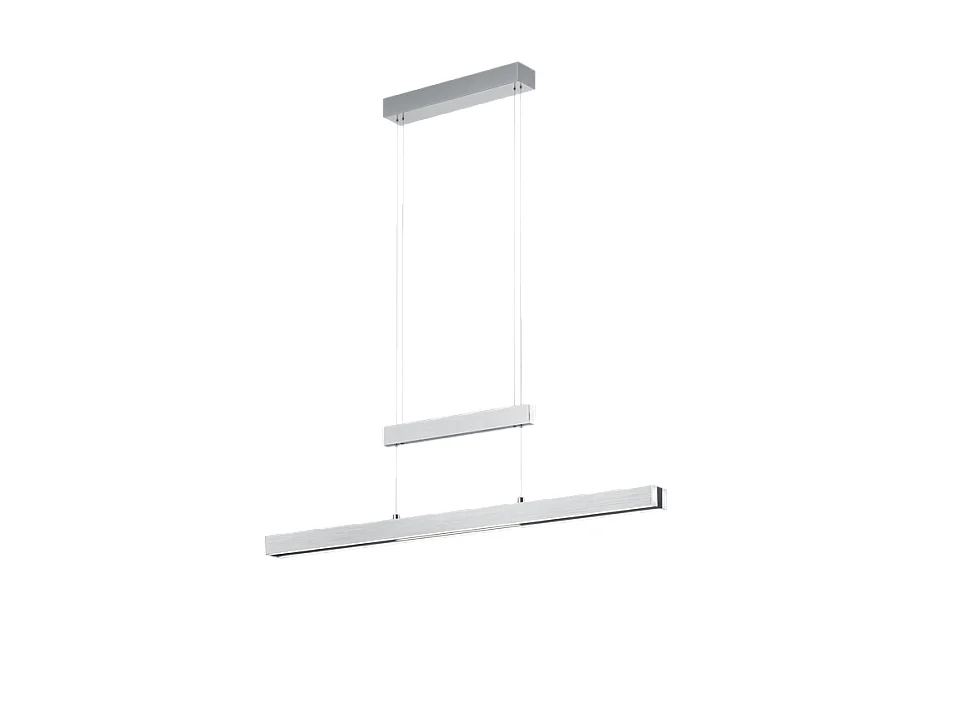 Lampada a sospensione LED, metallo, alluminio, 150,5x150x6 cm, Trajan