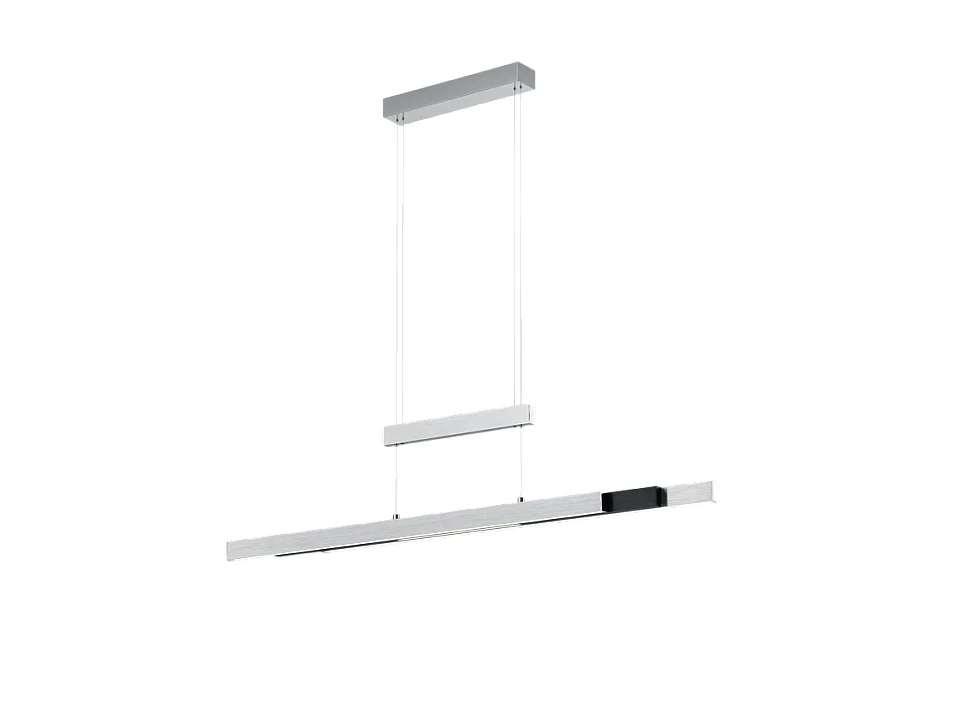 Lampada a sospensione LED, metallo, alluminio, 150,5x150x6 cm, Trajan