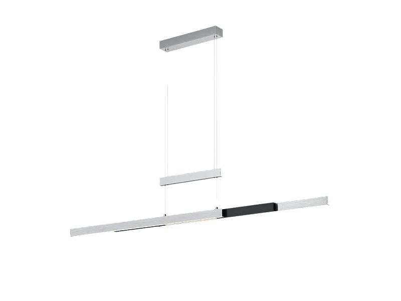 Lampada a sospensione LED, metallo, alluminio, 150,5x150x6 cm, Trajan