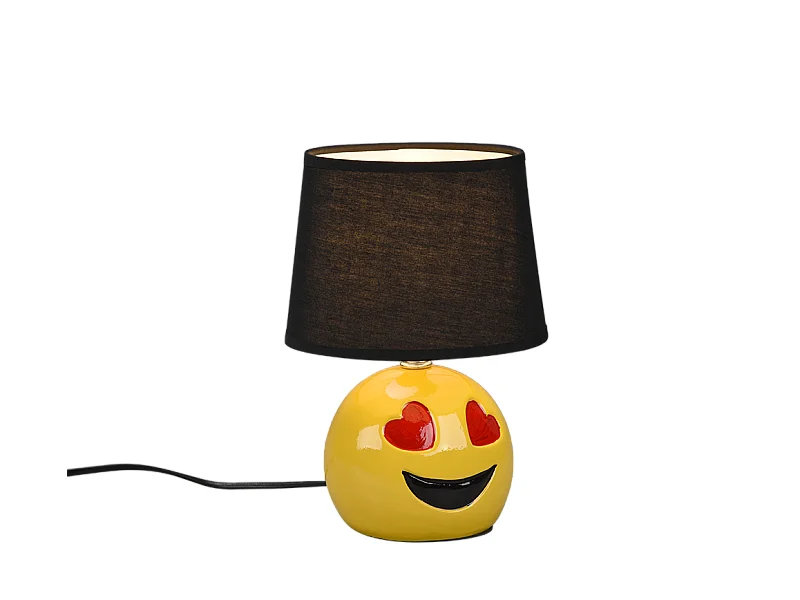 Lampada da tavolo, ceramica, nero, 18x26x18 cm, Lovely