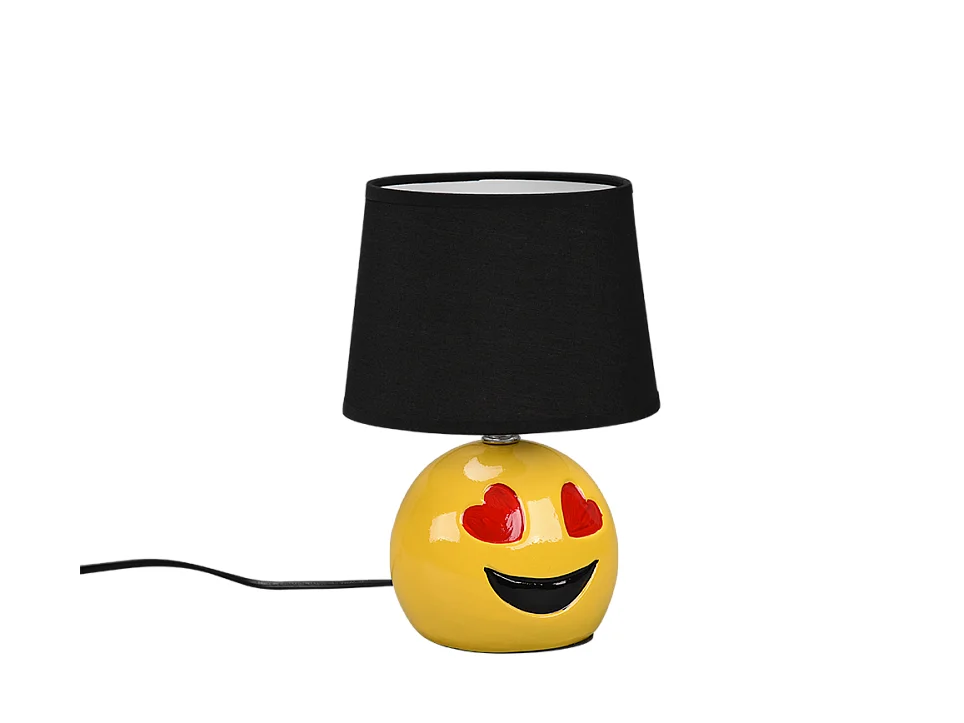 Lampada da tavolo, ceramica, nero, 18x26x18 cm, Lovely