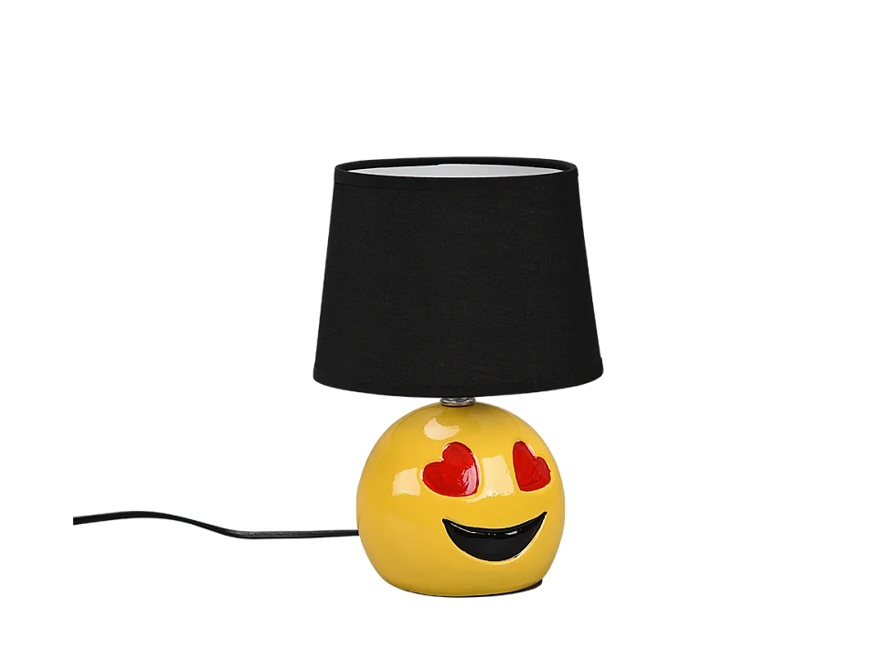 Lampada da tavolo, ceramica, nero, 18x26x18 cm, Lovely