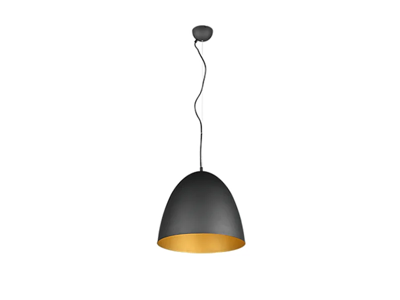 Lampada a sospensione, metallo, oro nero, 40x150x40 cm, Tilda