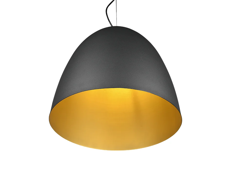 Lampada a sospensione, metallo, oro nero, 40x150x40 cm, Tilda