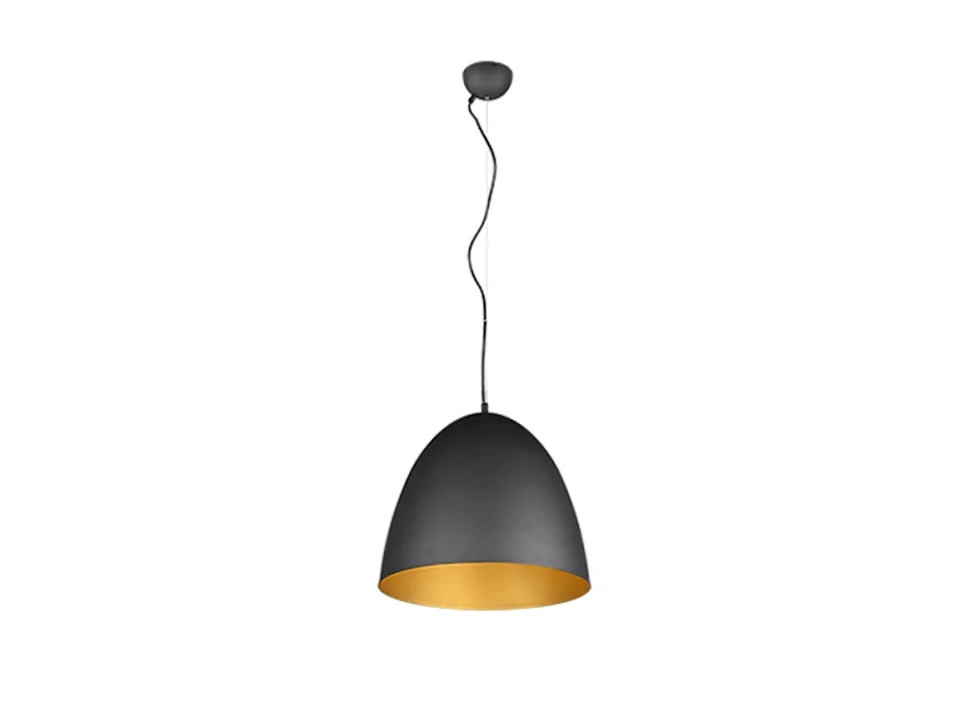 Lampada a sospensione, metallo, oro nero, 40x150x40 cm, Tilda