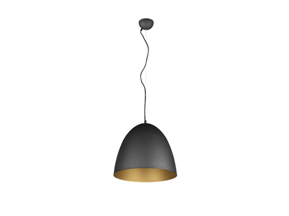 Lampada a sospensione, metallo, oro nero, 40x150x40 cm, Tilda