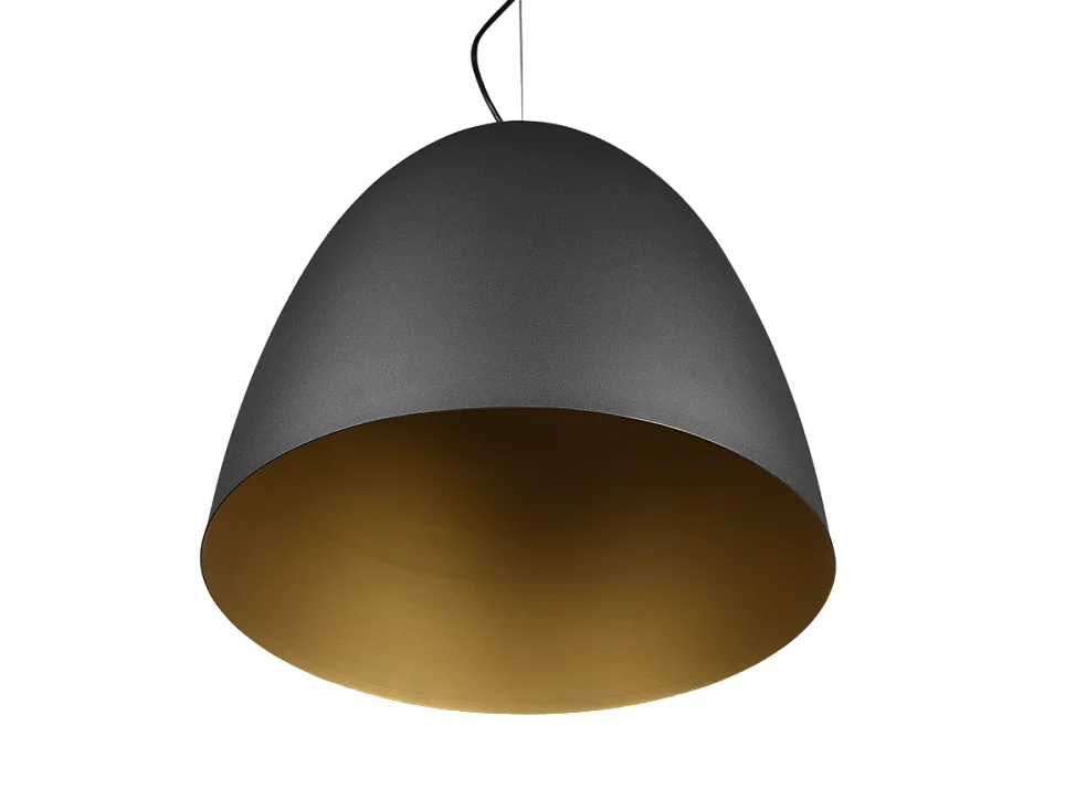 Lampada a sospensione, metallo, oro nero, 40x150x40 cm, Tilda