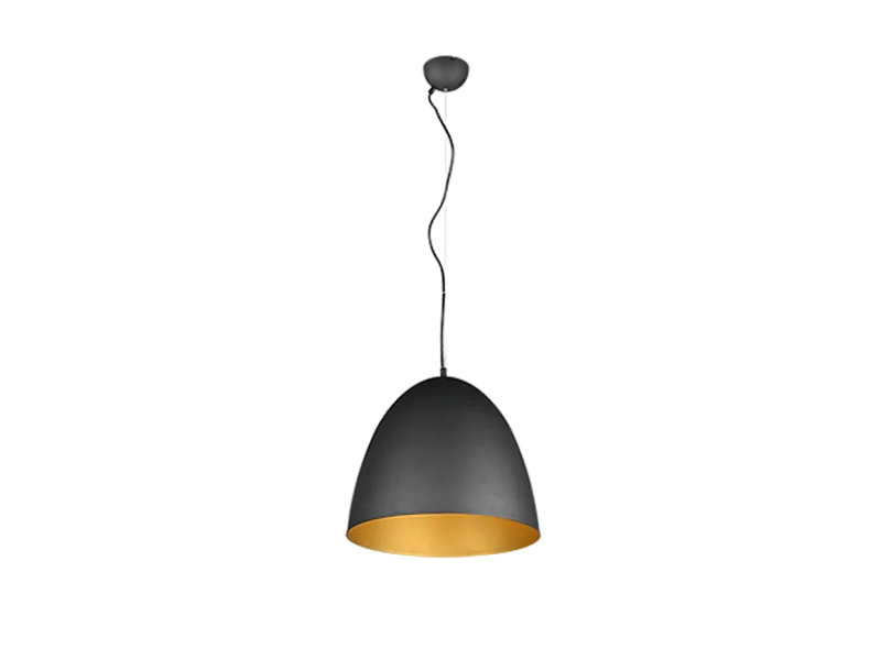 Lampada a sospensione, metallo, oro nero, 40x150x40 cm, Tilda