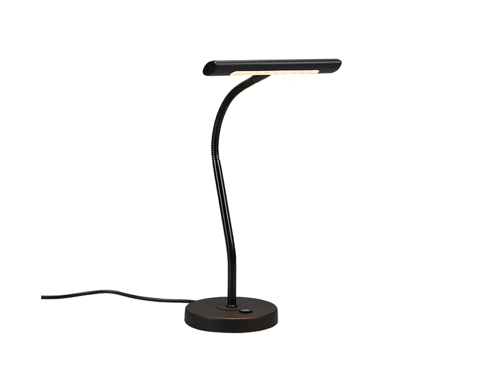 Lampada da tavolo LED, metallo, nero opaco, 18x35x15 cm, Curtis