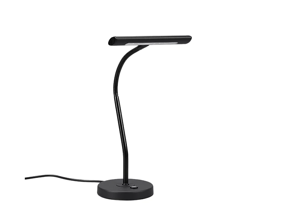 Lampada da tavolo LED, metallo, nero opaco, 18x35x15 cm, Curtis