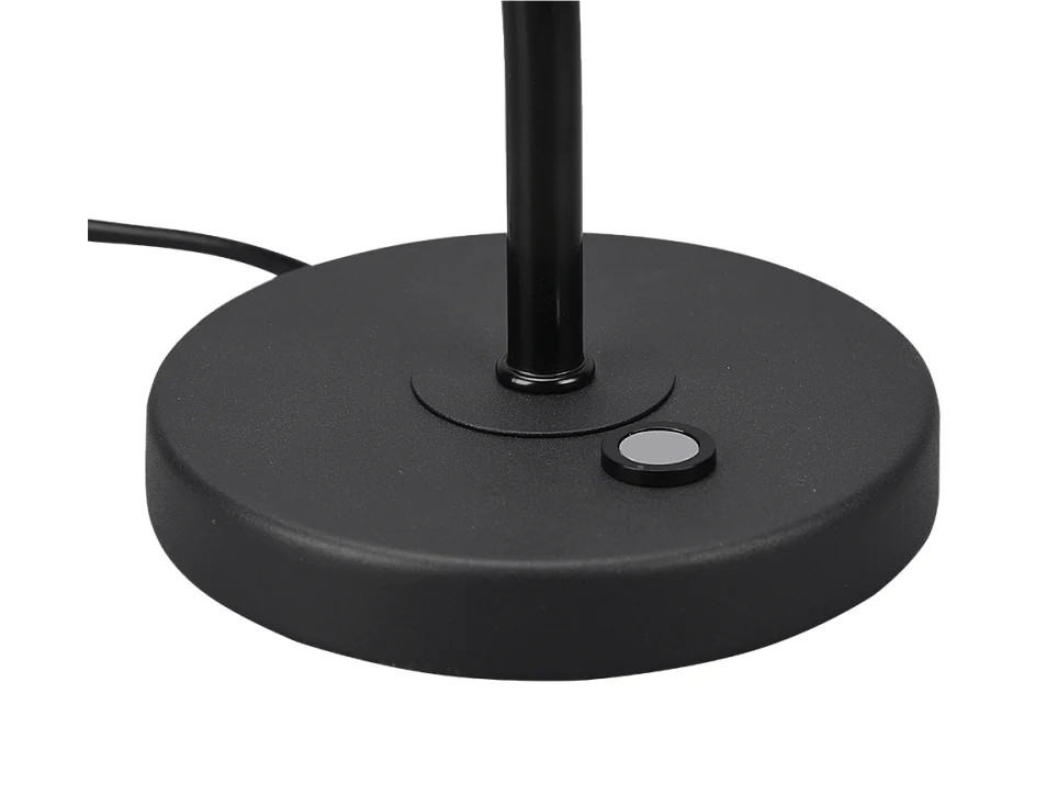 Lampada da tavolo LED, metallo, nero opaco, 18x35x15 cm, Curtis