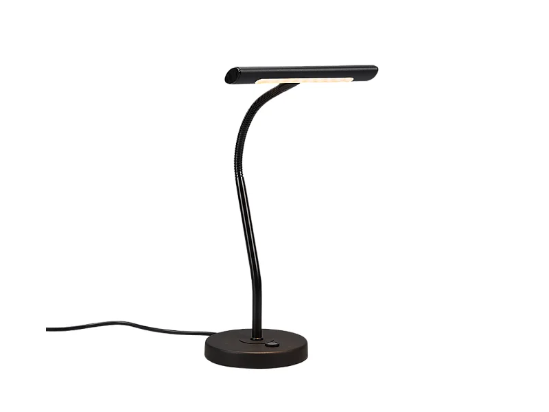 Lampada da tavolo LED, metallo, nero opaco, 18x35x15 cm, Curtis