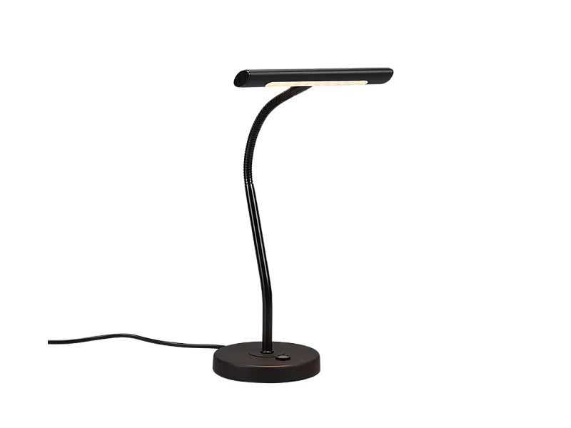 Lampada da tavolo LED, metallo, nero opaco, 18x35x15 cm, Curtis