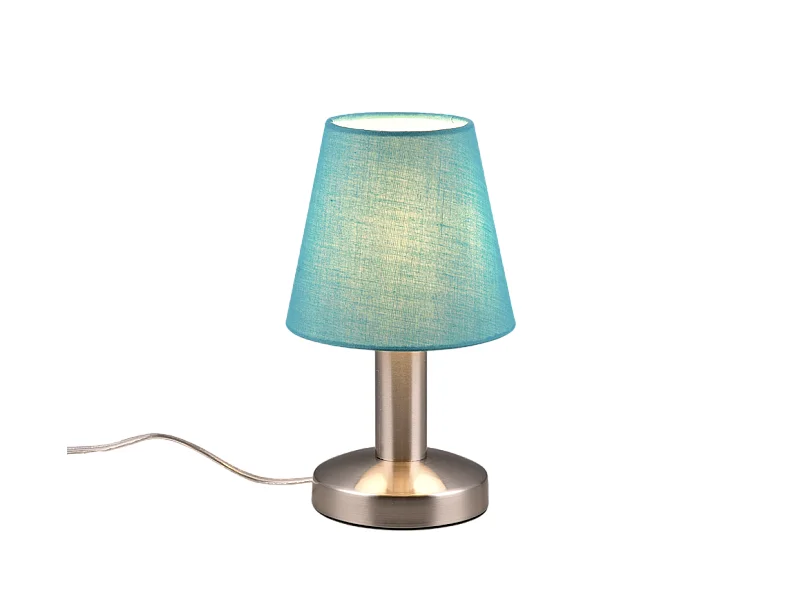 Lampada da tavolo, metallo, nichel opaco, 14x24x14 cm, Mats Ii